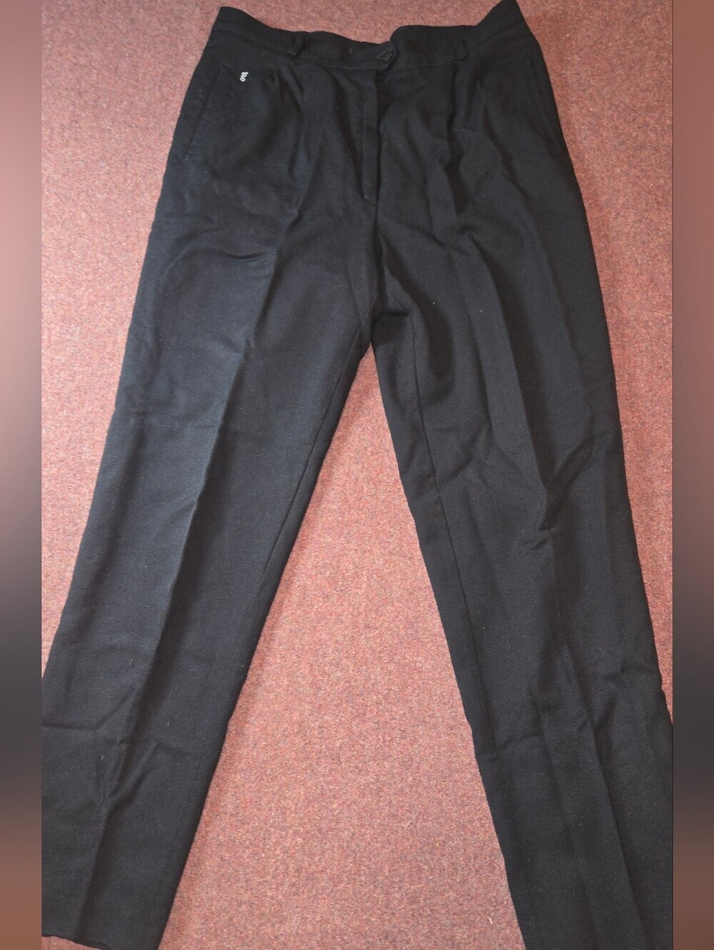 Vintage Gardeur Femme 100% Wool Pants Germany Euro Soze 46 US Size 16 Black